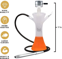 Load image into Gallery viewer, VooV Lit Handmade All Glass Hookah Set - Frosted Original Plus