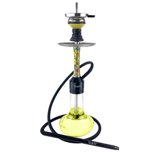 VooV Professional Yellow Multicolor Stainless Steel Hookah Set - Rezin