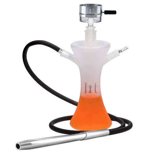 VooV Lit Handmade All Glass Hookah Set - Frosted Original