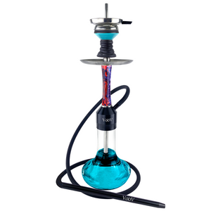 VooV Professional Blue Multicolor Stainless Steel Hookah Set - Rezin