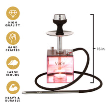 Load image into Gallery viewer, VooV Modern Acrylic Hookah Set with LED and Carrying Case - Acrylix Cube