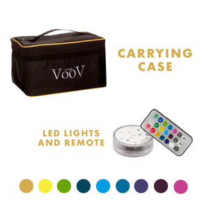 VooV Modern Acrylic Hookah Set with LED and Carrying Case - Acrylix Cube