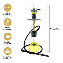 Load image into Gallery viewer, VooV Professional Yellow Multicolor Stainless Steel Hookah Set - Rezin