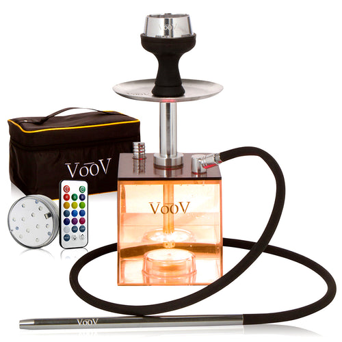 VooV Modern Acrylic Hookah Set with LED and Carrying Case - Acrylix Cube